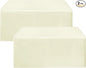 HolidayIdeas 2 Pack Fitted Table Clothes - 48 x 24 Inch - Butter Cream Rectangle Tablecloths for 4 Foot Tables, Polyester Fabric Folding Table Covers for Parties, Holiday Dinner, Wedding, Trade Show