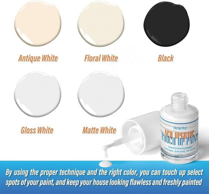 Porcelain Sink Touch Up Paint, High-Gloss Porcelain Repair Kit White & Appliance Paint for Chips, Scratches, Cracks and Spots on Enamel, Acrylic, Porcelain in Kitchen and Bathroom (Antique White)