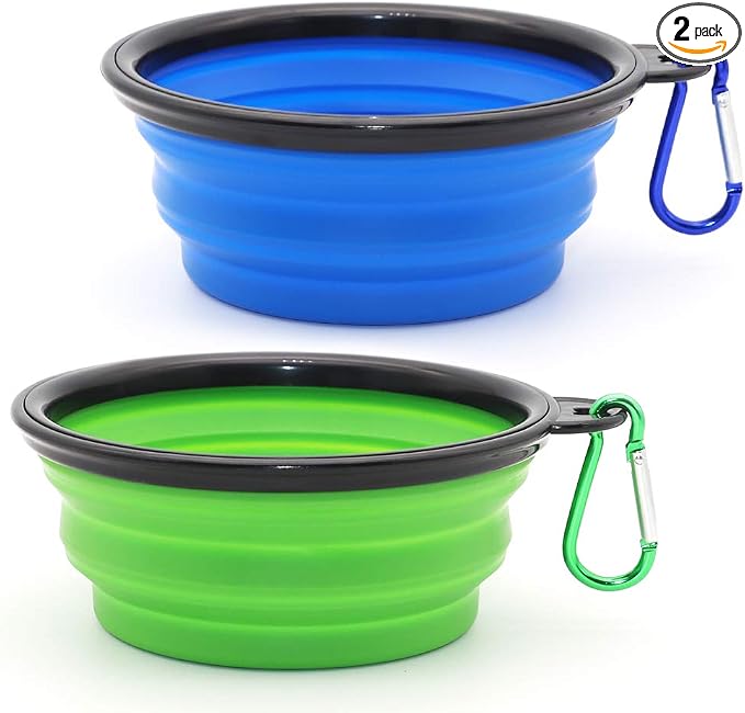 Dog Bowl Pet Collapsible Bowls, 2 Pack by SLSON