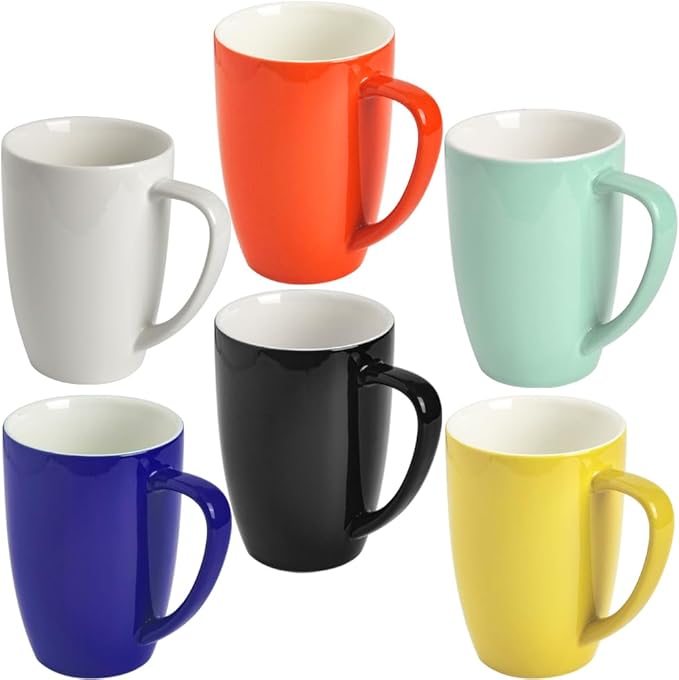 homEdge Porcelain Mug Set, 16 Ounces Cup by homEdge