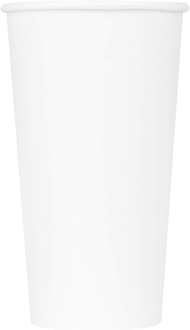 Karat 20 oz Paper Hot Coffee Cups White Disposable Cup - Image 4