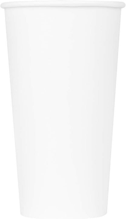 Karat 20 oz Paper Hot Coffee Cups White Disposable Cup - Image 4
