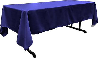 LA Linen Polyester Poplin Washable Rectangular Tablecloth, Stain and Wrinkle Resistant Table Cover 60x108, Fabric Table Cloth for Dinning, Kitchen, Party, Holiday 60 by 108-Inch, Royal Blue