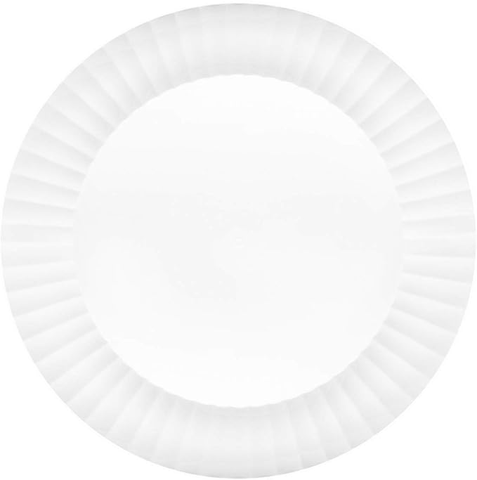 Party Essentials Deluxe Quality Hard Plastic 7.5-Inch Round Party/Salad Plates by PartyEssentials