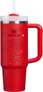 STANLEY Quencher H2.0 Flow State Tumbler, 30 oz, Chili Red Fireworks | Handle by Unknown