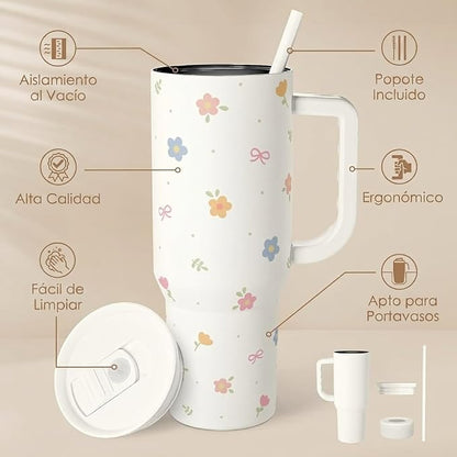 Floral 40oz Slider Tumbler - Image 2