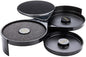 Restaurantware Bar Lux 7.8 x 6.3 x 2.8 Inch Bar Glass Rimmer 1 With 3 Swing Out Compartments Cocktail Glass Rimmer - With Sponge For Cocktails Black Plastic Bar Sugar Rimmer For Salt Or Sugar