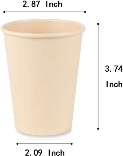 Disposable Coffee Hot Paper Cups Brown 120 Count 10 oz