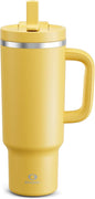 ENCOOL 40 oz Tumbler with Handle and Straw: Stainless Steel Insulated Tumbler by ENCOOL