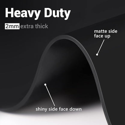 Ewen 35.6x23.5 Inch Extra Large Silicone Mats for Kitchen Counter, 2MM Thick Heat Resistant Coffee Mat Bar Mat, Glass Top Stove Cover Countertop Protector for Air Fryer, Baking, Crafts, Black