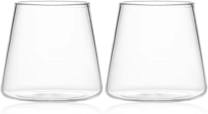 2Pcs Japanese Glassware, 10oz Creative Stemless Wine Glass Heat-Resistant - Image 2