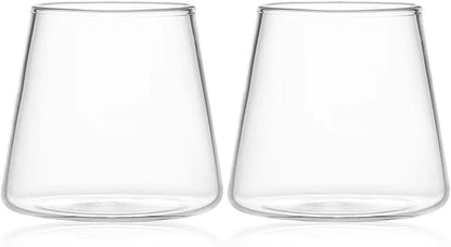 2Pcs Japanese Glassware, 10oz Creative Stemless Wine Glass Heat-Resistant - Image 2