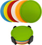 6 Pieces Silicone Coasters, Cup Coasters for Drinks, Heat Resistant Glass Cushion, Coffee Coaster for Table, Desk, Kitchen, Office, Bar Furniture Protection, Hot Cup Mat (Mix Color)