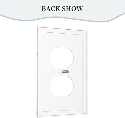 Outlet Covers Baseball Sports Ball Game 1 Gang Duplex Light Switch Cover Plate Decorative Wall Plates Electrical Switchplate Receptacle for Bathroom Bedroom Decor（2 Pack）