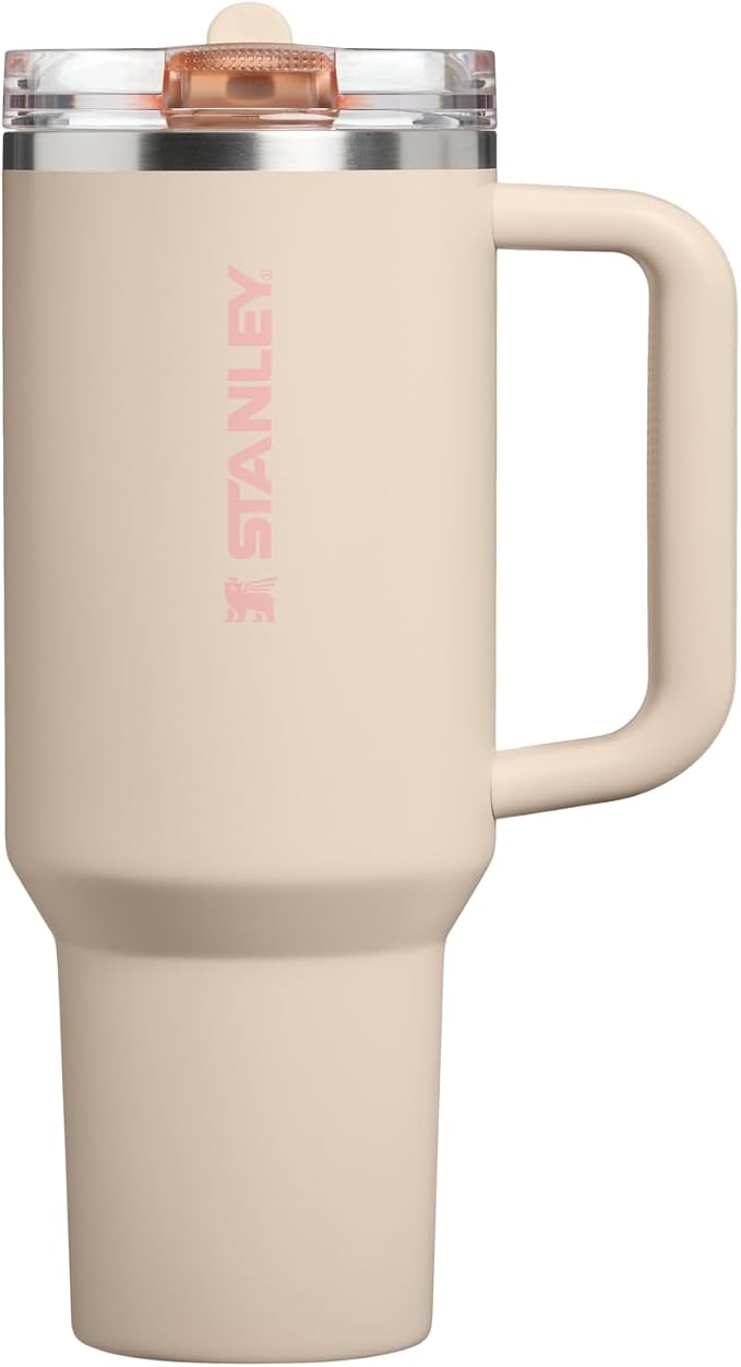 STANLEY Quencher ProTour Flipstraw Tumbler, 40 oz, Champagne | Built-In Straw & by Unknown