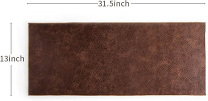Waterproof PU Leather Table Runner, 13×31.5 Inch Vintage Coffee/Tea Mats - Image 9