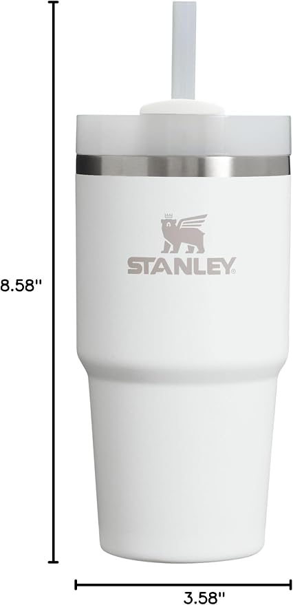 STANLEY Quencher H2.0 Flow State Tumbler, 20 oz, Frost | Straw and 3-Position - Image 10