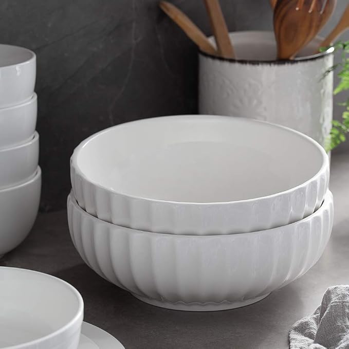 DOWAN 9.8'' Serving Bowls, 86 oz Large Salad Bowl, Ceramic Serving Dishes - Image 7