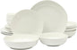 Gibson Home Lindendale 16 Piece Porcelain Ceramic Plates and Bowls Dishes by GibsonHomewares