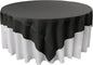 LA Linen Polyester Poplin Washable Square Tablecloth, Stain and Wrinkle Resistant Table Cover 90x90, Fabric Table Cloth for Dinning, Kitchen, Party, Holiday 90 by 90-Inch, Black,TCpop90x90_BlackP24