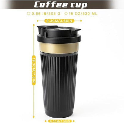 Vacuum Insulated Stainless Steel Travel Coffee Mug, Leak Proof Cup - Image 5