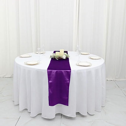 Balsa Circle 10 pcs 12x108-Inch Purple Premium Velvet Table Runners Wedding - Image 3