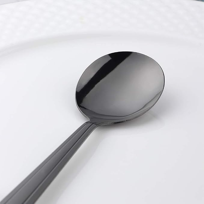 Bouillon Spoons Set of 12, 5.9 Inch Stainless Steel Soup Spoon, Metal Round - Image 4