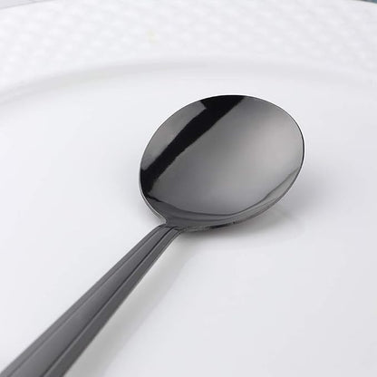 Bouillon Spoons Set of 12, 5.9 Inch Stainless Steel Soup Spoon, Metal Round - Image 4