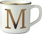 Miicol Ceramic Coffee Mug 16 oz, Monogram Coffee Cup, Golden Initial Tea Mug, Personalized Tea Cup, Unique Gift, Large Mug for Home, Office, Letter M
