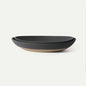 MORA Mega and Giant Serving Dishes Set of 2, 16 inch and 14 inch Ceramic Pottery Oval Platters - Microwave, Oven and Dishwasher Safe - Liquorice