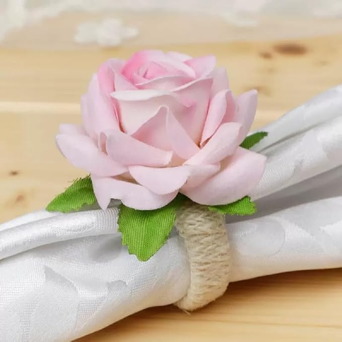 Flower Napkin Rings Set of 12, Daily Party, Valentine's, Thanksgiving - Image 4