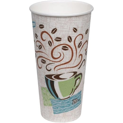 Dixie PerfecTouch 20 oz Paper Coffee Cups By GP PRO, Coffee Haze Design - Image 4