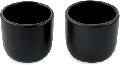roro Handcrafted Matte Black Ceramic Tea & Coffee Sipper Cups, 8 oz - Image 2