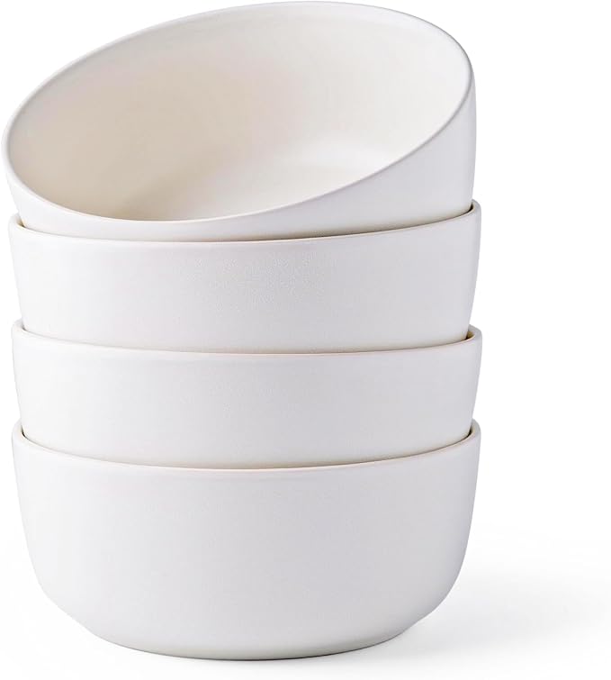 AmorArc Stoneware Cereal Bowls Set of 4, 26oz Soup Ceramic Bowls Set | Modern by AmorArc