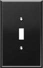 LIDER Toggle Switch Acrylic Wall Plate, Mirrored Light Switch Plate, Plexiglass Switch Cover, Mirror-like Reflective Finish, Modern Upgrade, Oversized 1-Gang 5.25" x 3.44", Black