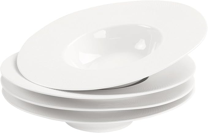soup bowl, embossed porcelain wide rim bowl, 6 oz, microwave and dishwasher safe by Jinsongdafa