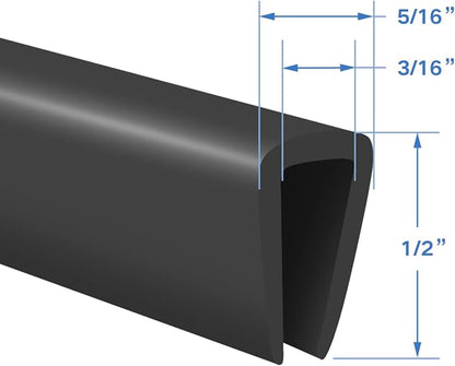 Rubber Edge Trim, 3/16" U Channel Edge Trim, Edge Protector - Image 2