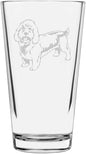 Petit Basset Griffon Vendeen Custom Personalized Dog Themed Etched All Purpose 16oz Pint Glass