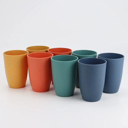 Homienly Plastic Cups Alternative, Unbreakable 20 OZ Wheat Straw Cups-Set of 8 - Image 6