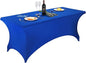 LZY Spandex Table Covers 6 Feet, Stretch/Fitted Table Covers for 6 Feet Folding Table, Rectangular Spandex Table Cloths for Wedding Party or Event (6FT-2PCS, Royal Blue)
