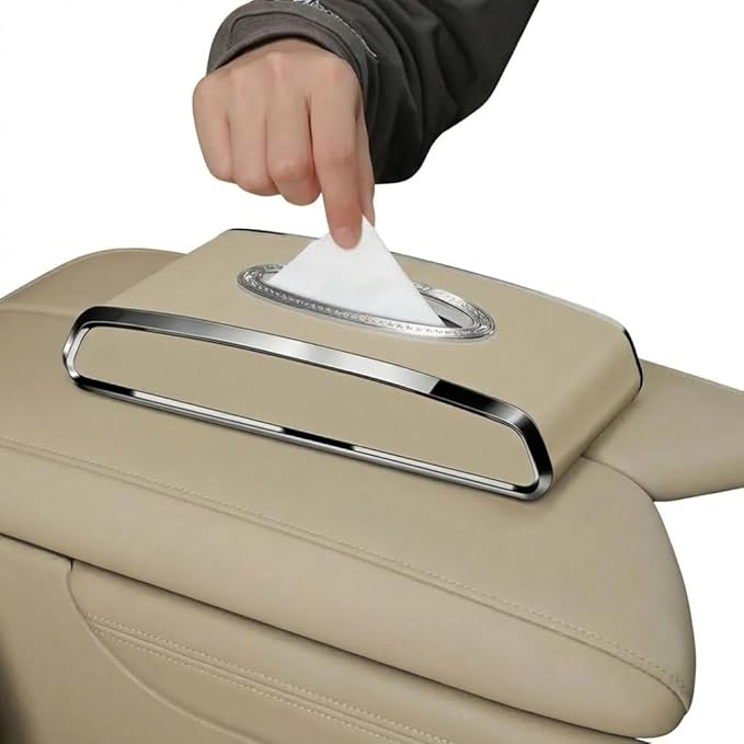 Faux Leather Car Tissue Holder for Interior, Armrest & Back Seat Tissue by Oktree