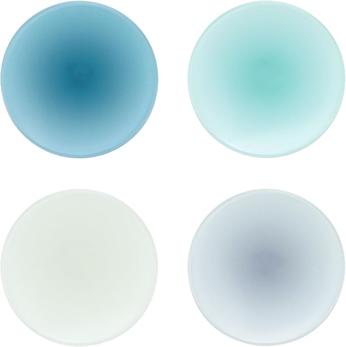 Gradient Round Acrylic Coasters, Light Blue, 4 Pack | 3.8in, 0.2in Thick by Unknown