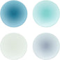 Gradient Round Acrylic Coasters, Light Blue, 4 Pack | 3.8in, 0.2in Thick by Unknown