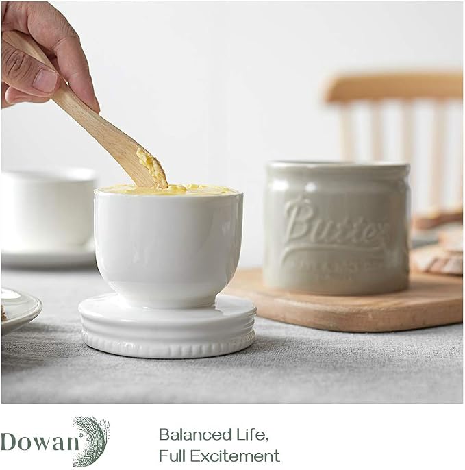 DOWAN Butter Keeper, French Butter Dish, Ceramic Candy Servers - Image 7