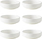 Dipping Bowls Set, Ceramic Sauce Dishes, 2 oz Soy Sauce Dish, Side Bowls, Small Bowls for BBQ, Condiments, Appetizer, Dessert, Sushi, Set of 6 (White)