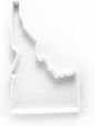 Idaho Shaped Baking Dish Serving Platter or Decorative Tray Charming Porcelain Bakeware Oven Microwave and Dishwasher Safe
