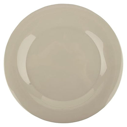 GET 12" Heavy-Duty Wide Rim Melamine Plastic Dinner Plate (Set of 12)
