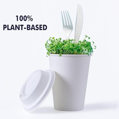 KTOB [50 pack 12 oz Compostable Coffee Cups - Image 2
