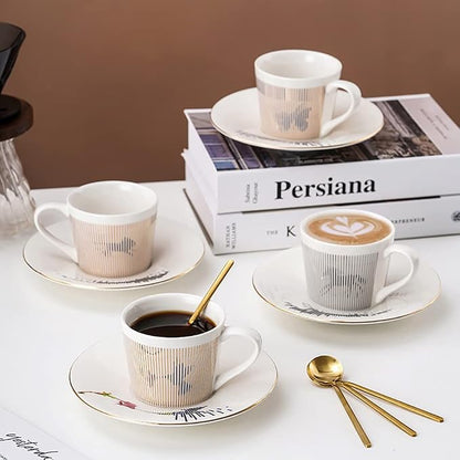 Mirror Cups and Saucers, Mirror Reflection coffee mug, Reflection Coffee Cup - Image 2
