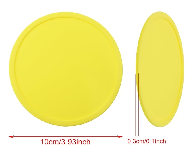 ONLYKXY 3 Pieces 3.93 Inch Silicone Coasters, Round Coasters - Image 2